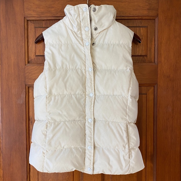 J. Crew Jackets & Blazers - J Crew Cream Down Puffer Vest S